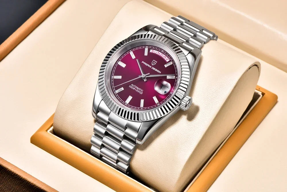 2025 PAGANI DESIGN DD40 Rose Gold Men’s Automatic Mechanical Watch – Luxury Sapphire Crystal Timepiece