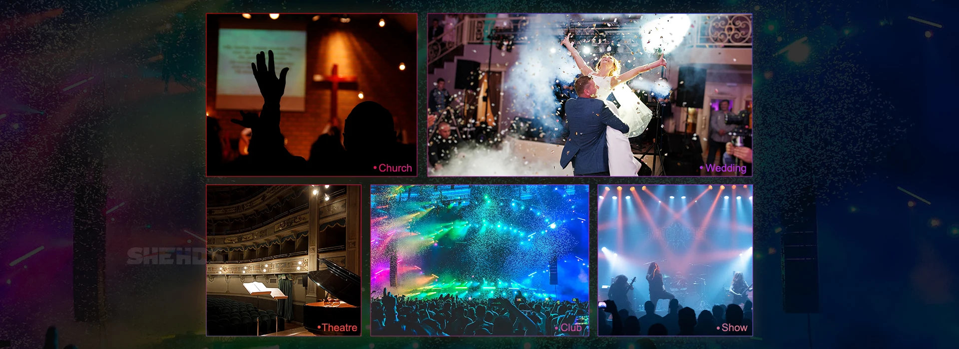 SHEHDS New Version LED 18x18W RGBWA UV 6in1 Par Light Big Aluminum Alloy High Power Even Color Mixing for DJ Bar Disco Wedding