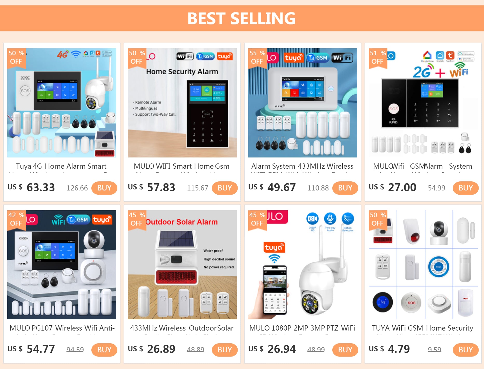 Tuya 4G Home Alarm Smart Home WIFI Security Alarms For Home House Touch Screen Apartment Alarms Support Smart Life APP Alexa