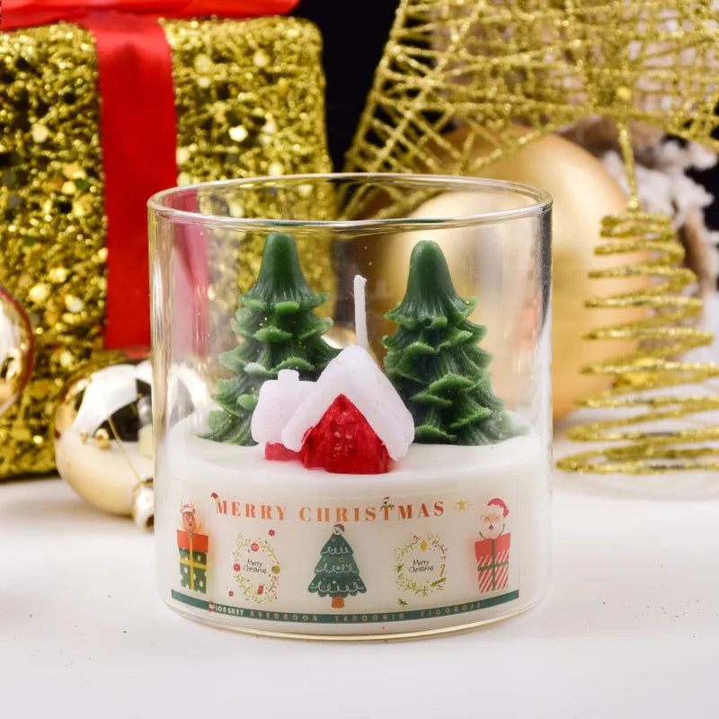 Christmas Tree House Candle | Christmas Decorative Candle | Festive Tree House Candle | Christmas Scented Candle | Christmas Gif