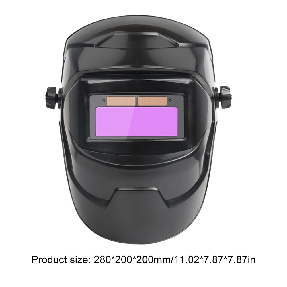 Auto-Darkening Welding Helmet Solar Powered True Color Welding Mask, High-Temperature Resistant Welding Facemask for ARC, MIG, TIG & Grinding