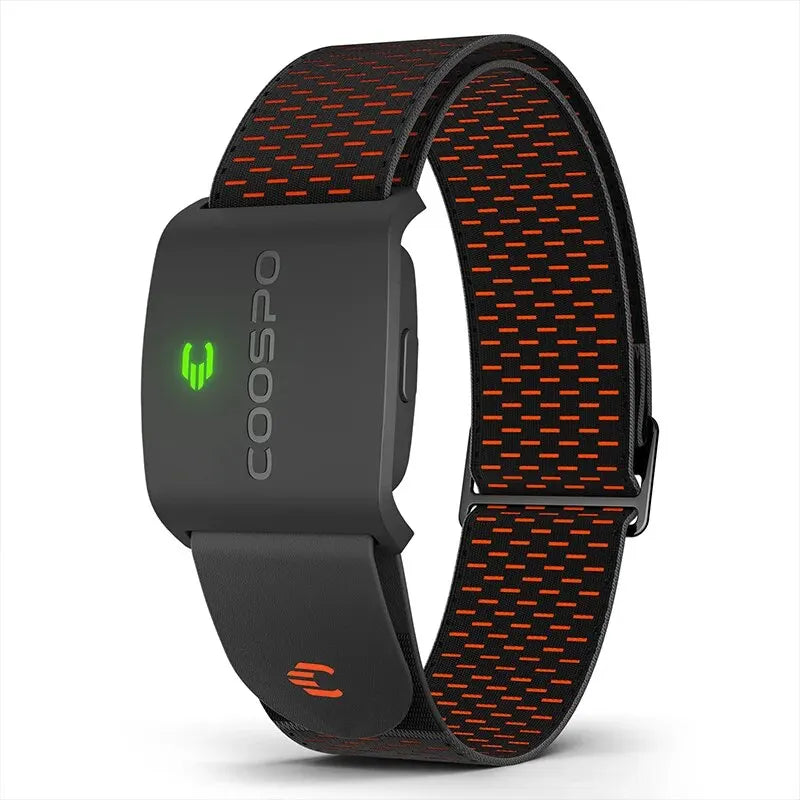 COOSPO HW9 Optical Armband Heart Rate Monitor | BLE5.0 + ANT+ HR Zones, Calories, HRV Sensor for Cycling, Running & Fitness Apps