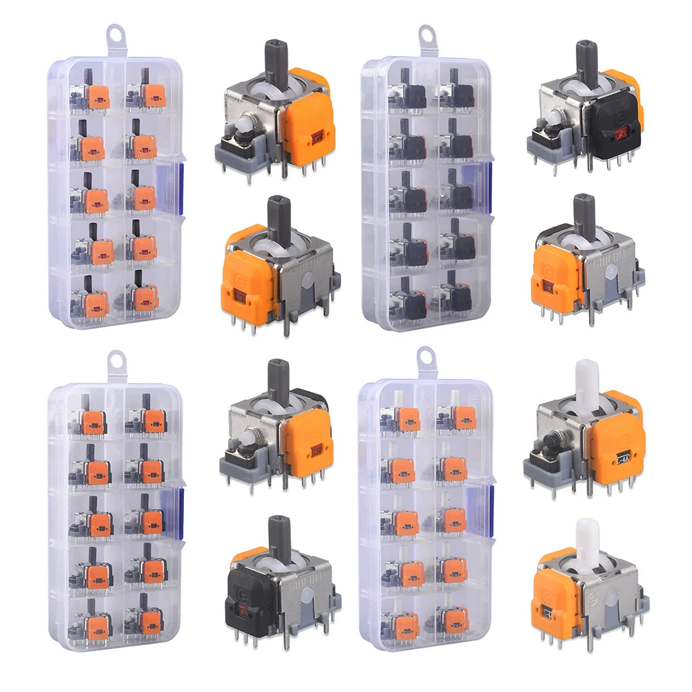 “10-Pack Hall Effect 3D Joystick Modules – High-Precision No-Drift Analog Thumb stick Repair Kit for PS4/PS5/Xbox/Switch Controllers”