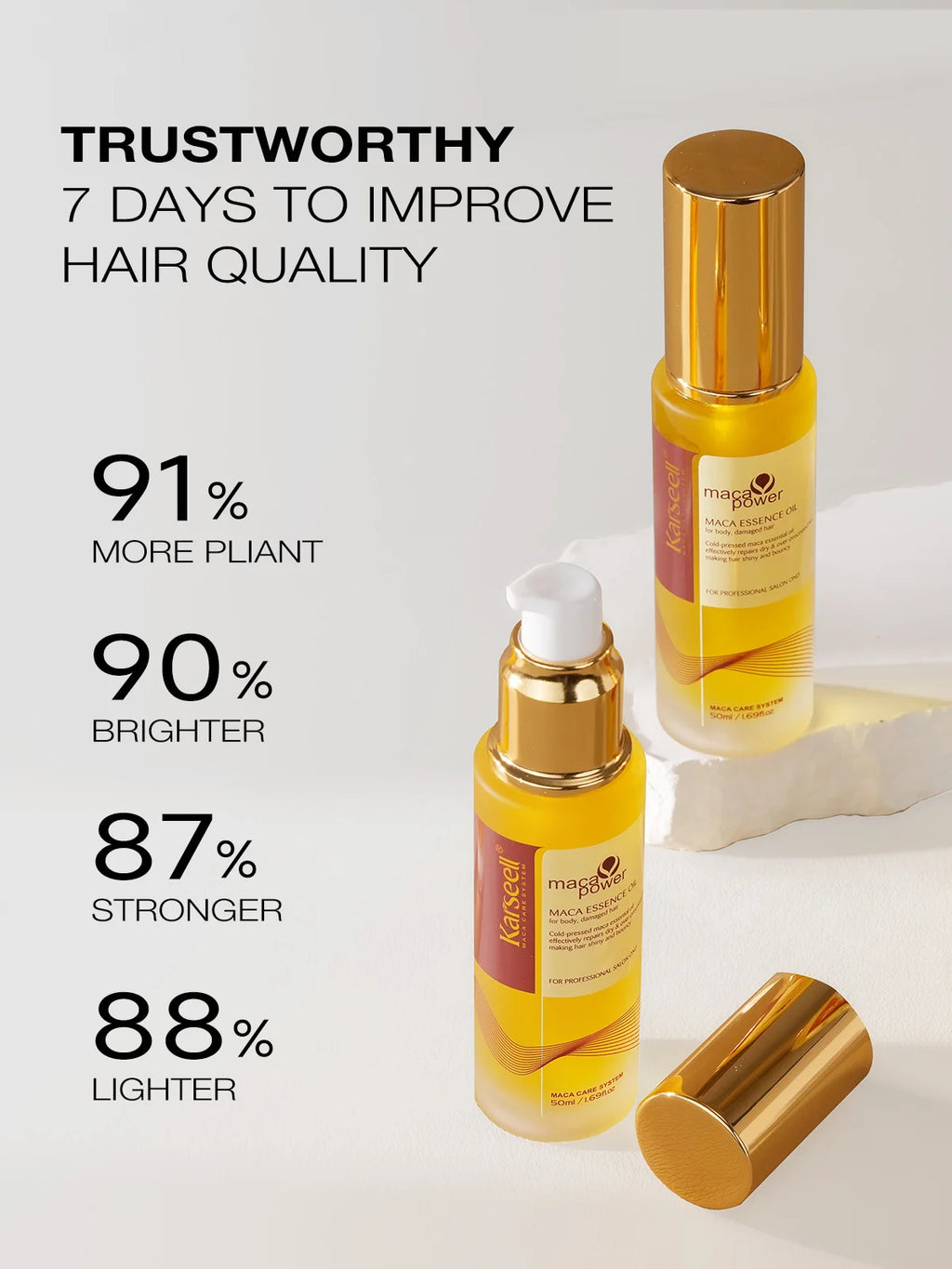 ✨ Karseell Moroccan Argan Oil Hair Serum – 50ml Weightless Cold-Pressed Healing Elixir for Dry, Damaged Hair