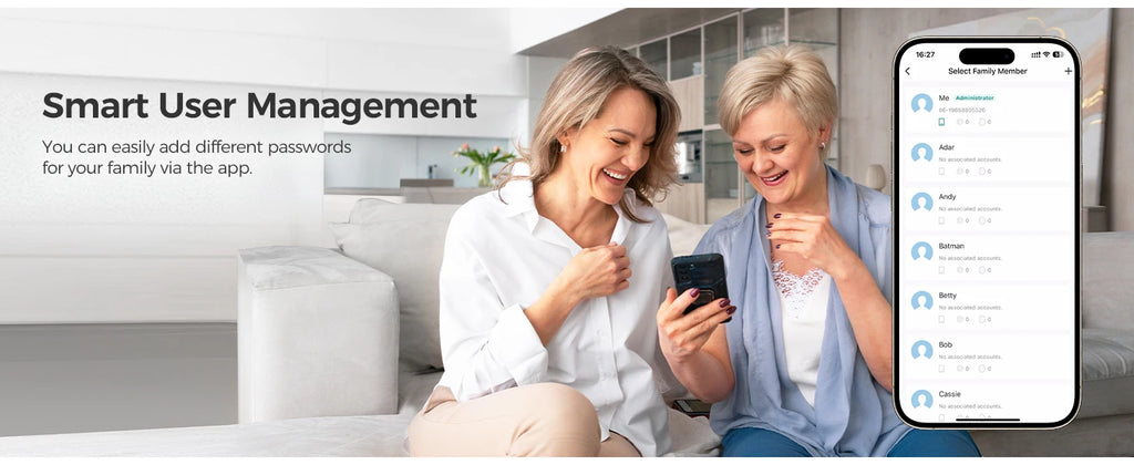 Arpha Smart Lock D601K Keyless Entry Door Lock Deadbolt with Handle Set Waterproof 5-in-1 Fingerprint Keyless Entry Door Lock