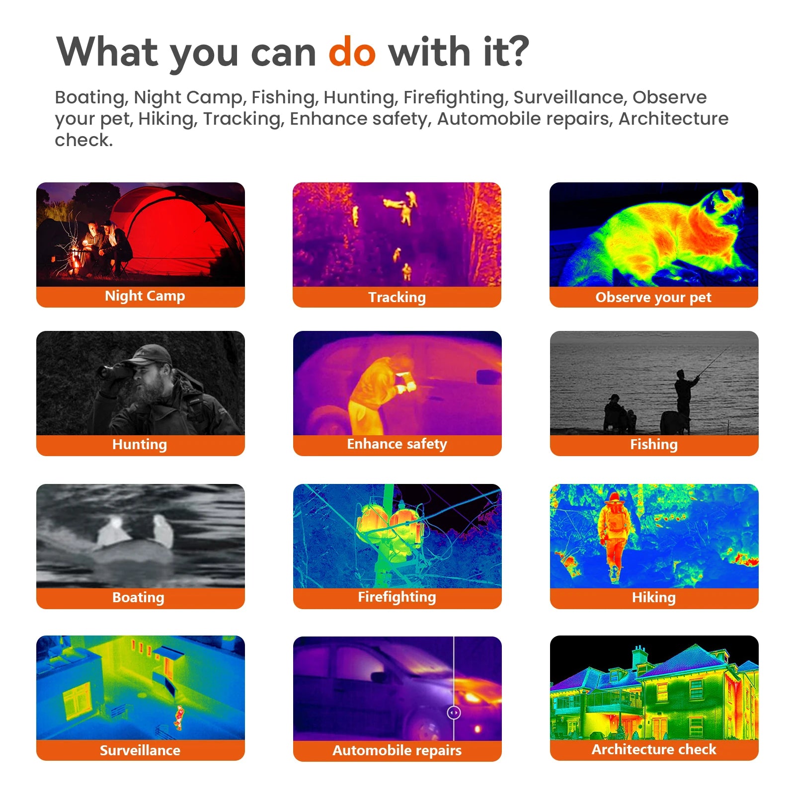 GTGUARD Ai15 Thermal Imaging Monocular – High-Resolution Infrared Camera with AMOLED Display, AI Super Resolution, 32GB Storage for Hunting, Boating, Camping & Night Use