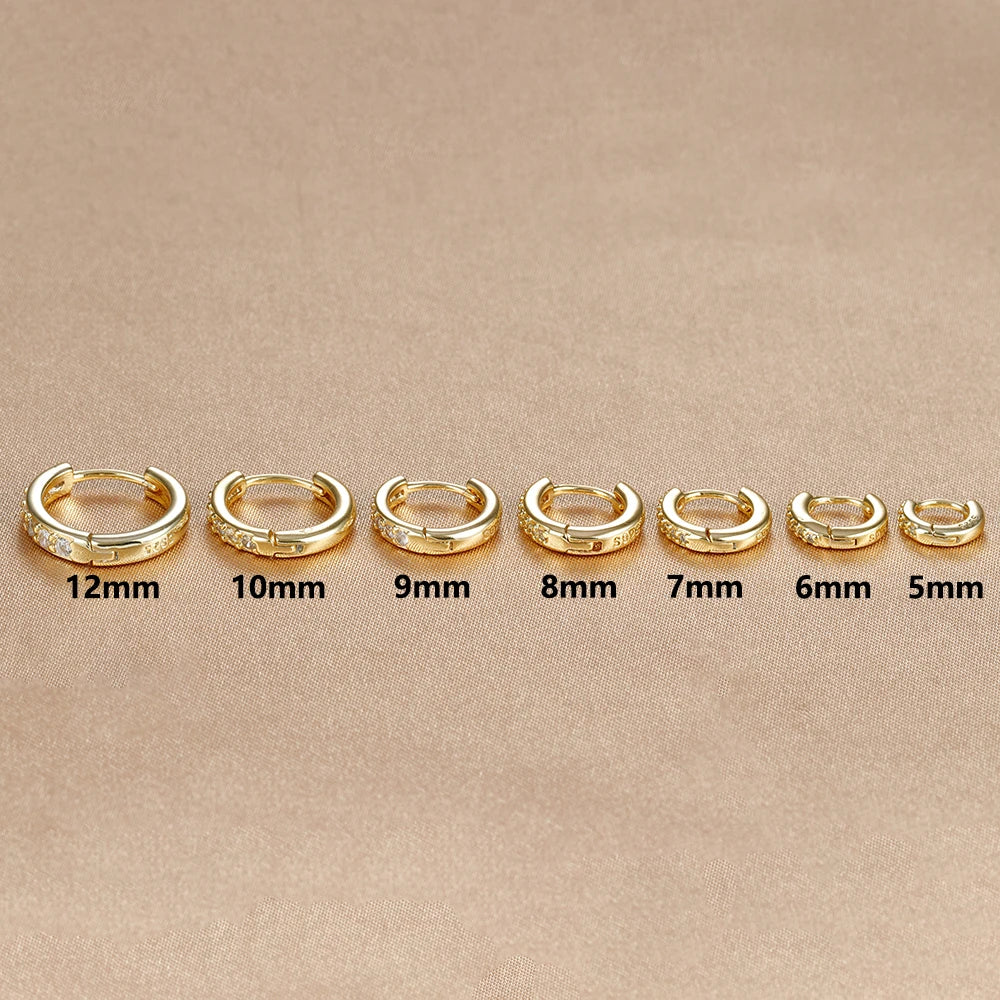 Premium Limited Edition Crystal Zirconia Huggie Hoop Earrings in Stainless Steel