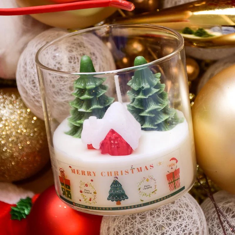 Christmas Tree House Candle | Christmas Decorative Candle | Festive Tree House Candle | Christmas Scented Candle | Christmas Gif