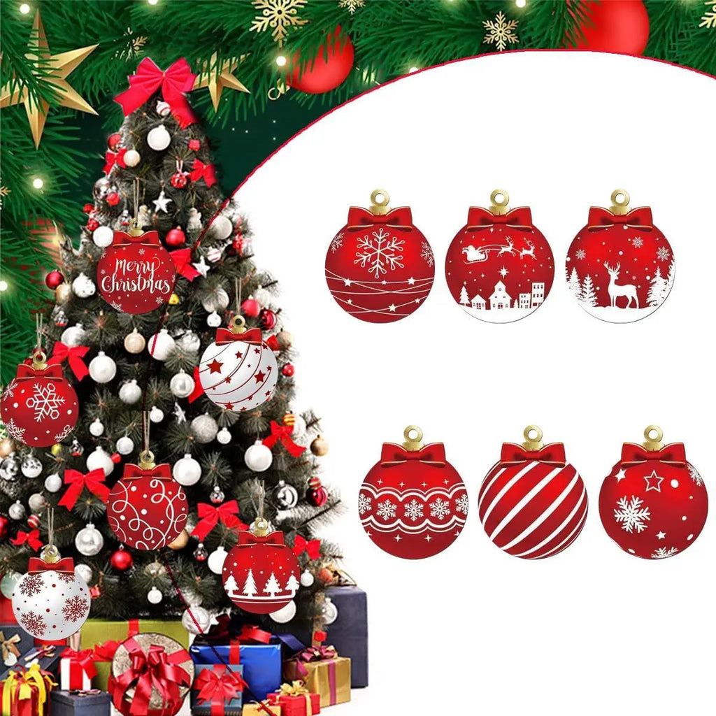 Christmas 12pcs No None Christmas Ball Ornaments Christmas Decoration 2025 Genuine