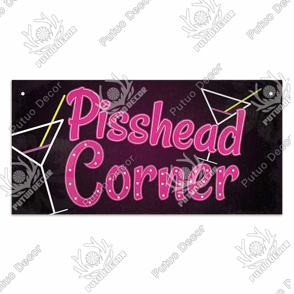 Putuo Decor Wine Signs Wooden Alcohol Plaque Wood Bar Plaque for Wood In Bar Pub Wall Decoration Door Hanging Sign Home Decor