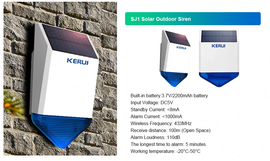 KERUI W181 Alarm Security System with Siren Wireless GSM WiFi Intelligent Home Alarm System with Door Sensor PIR Detector