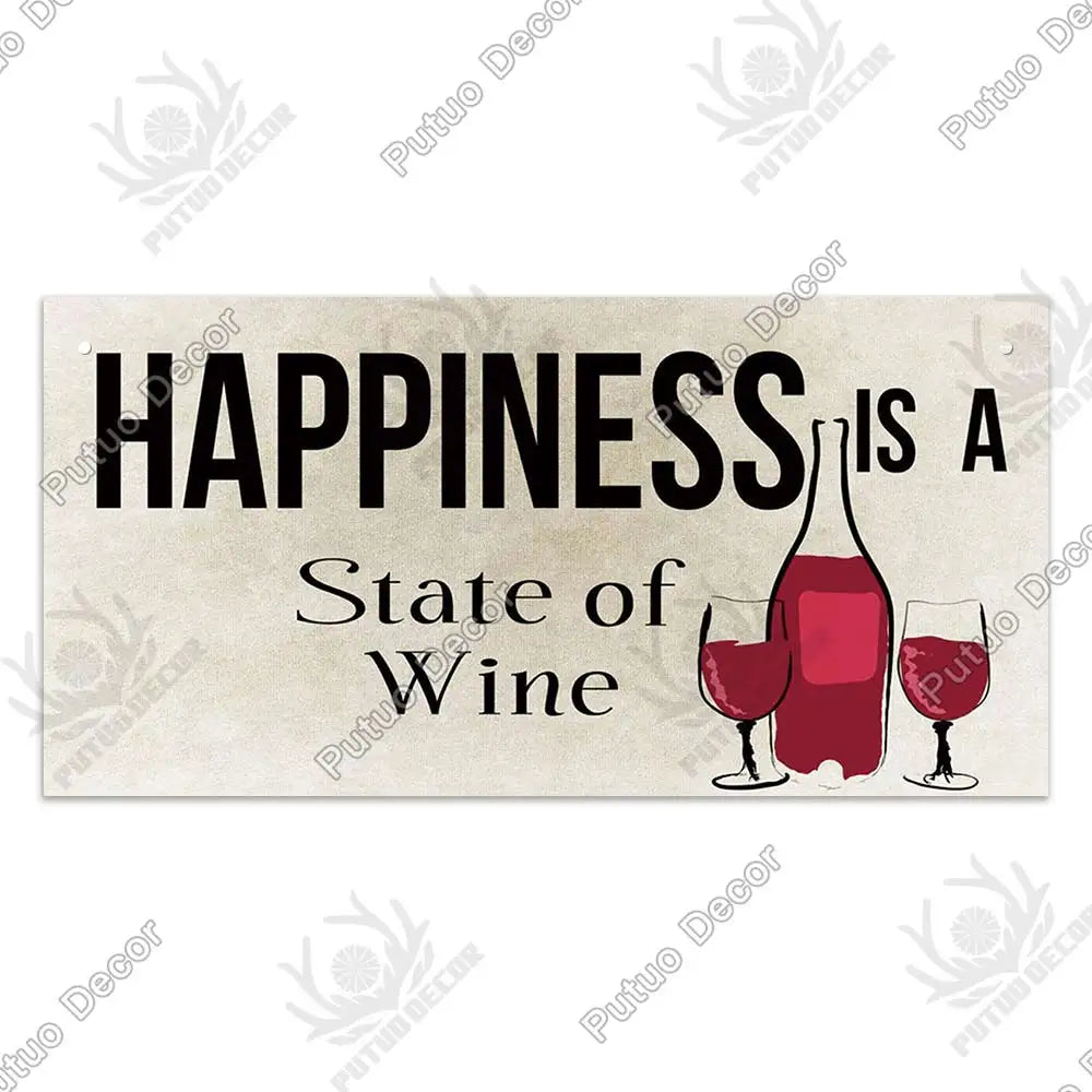 Putuo Decor Wine Signs Wooden Alcohol Plaque Wood Bar Plaque for Wood In Bar Pub Wall Decoration Door Hanging Sign Home Decor