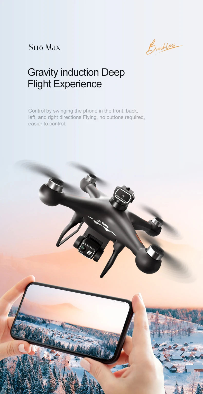 S116 MAX Professional 8K Dual-Camera Drone – Ultra-Smooth Flight, Obstacle Avoidance & Stunning Aerial Views