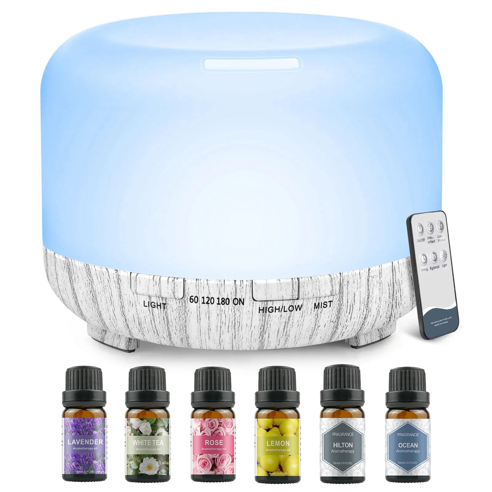 SerenityMist™ 500ML Aromatherapy Diffuser with 6-Scent Essential Oil Set – Luxe Home Fragrance & Wellness