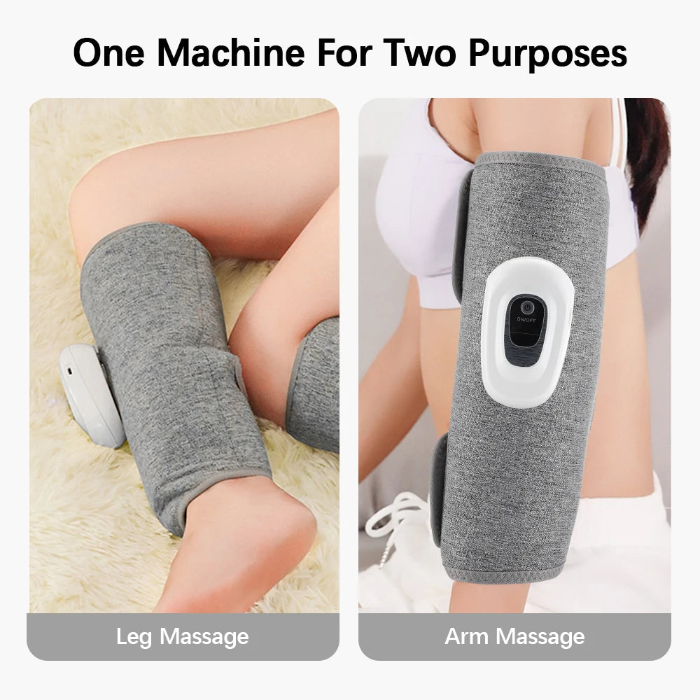 Air Compression Calf Massager - Wireless Leg Wrap with 3-4 Modes, 8 Intensity Levels & Long-lasting 1800mAh Battery