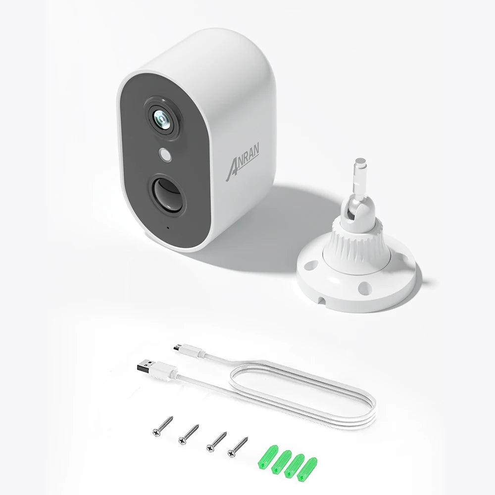 ANRAN C2 2K Rechargeable WiFi Security Camera – Smart PIR Detection, Color Night Vision & IP65 Weatherproof Protection