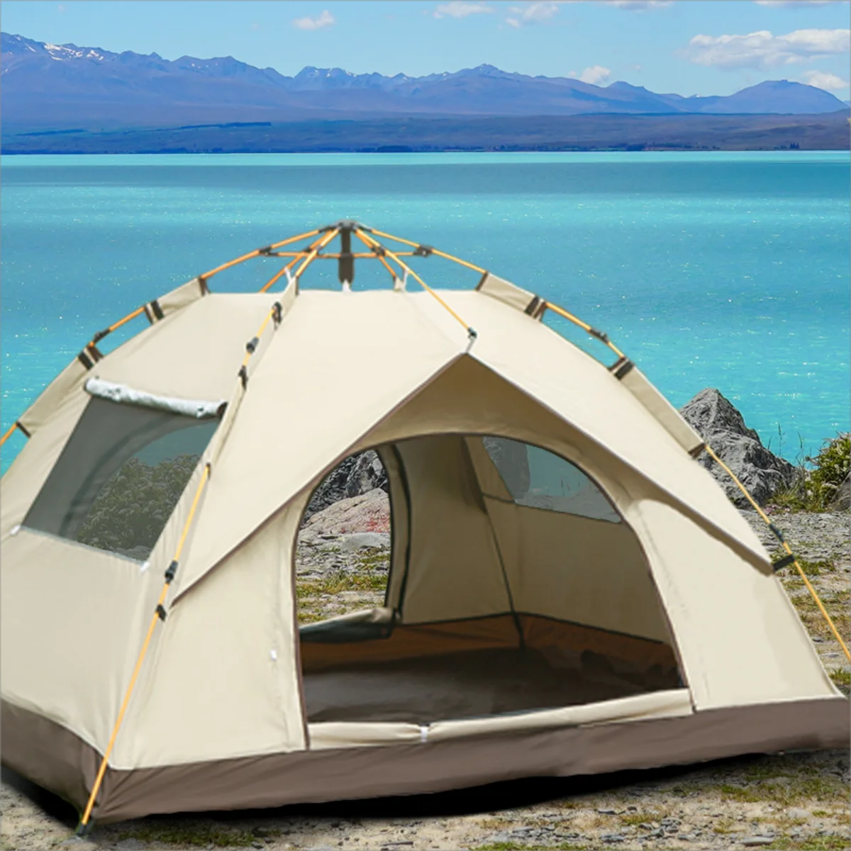 Automatic Quick-opening Tent Outdoor Self-driving Travel Camping Tent Automatic Quick-open Tent Two doors and two windows