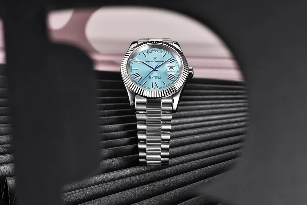 2025 PAGANI DESIGN Luxury Rose Gold Automatic Mechanical Watch – Men’s Sapphire Sports Timepiece