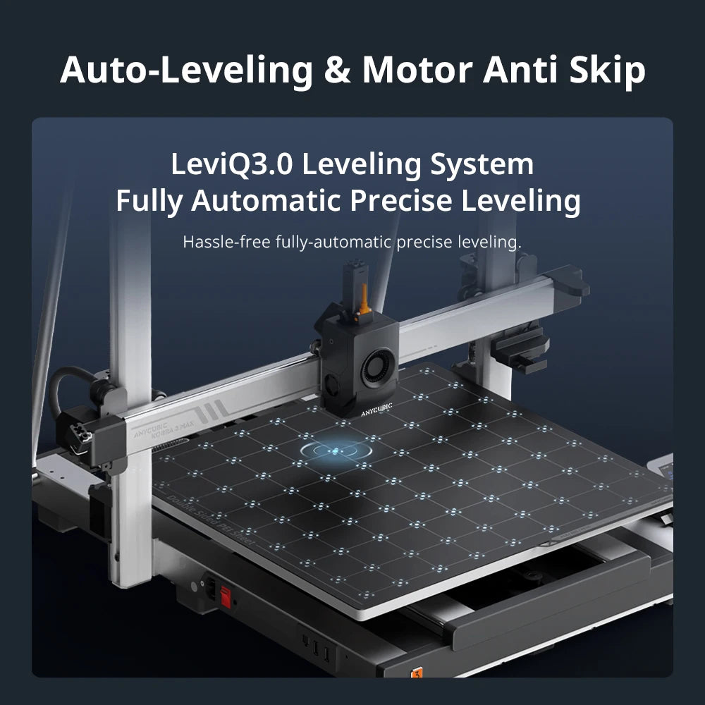 Anycubic Kobra 3 Max Combo – Ultra-Large Multi-Color 3D Printer with 600mm/s High-Speed Printing, Smart App Control & 8-Color ACE Pro System