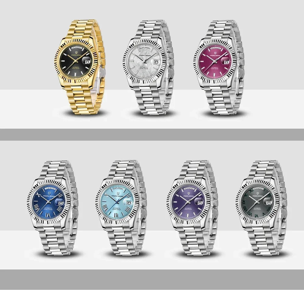 2025 PAGANI DESIGN DD40 Rose Gold Men’s Automatic Mechanical Watch – Luxury Sapphire Crystal Timepiece