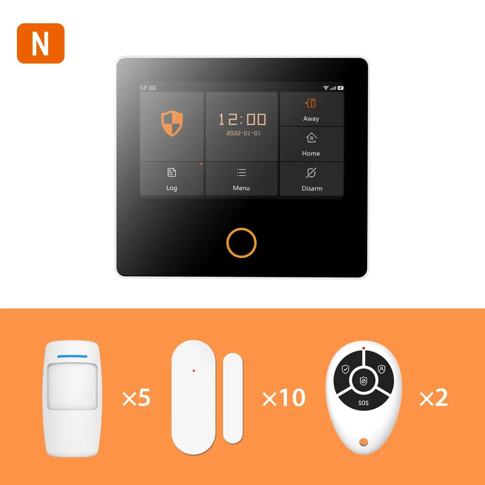 Staniot WiFi 4G Home Security System Wireless Security Protection Tuya Smart Home Alarm Sensors Built-in Siren Works with Alexa