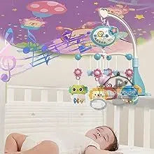 Yokibo Musical Baby Crib Mobile with Soothing Lights & 400 Melodies — Remote Control Infant Toy