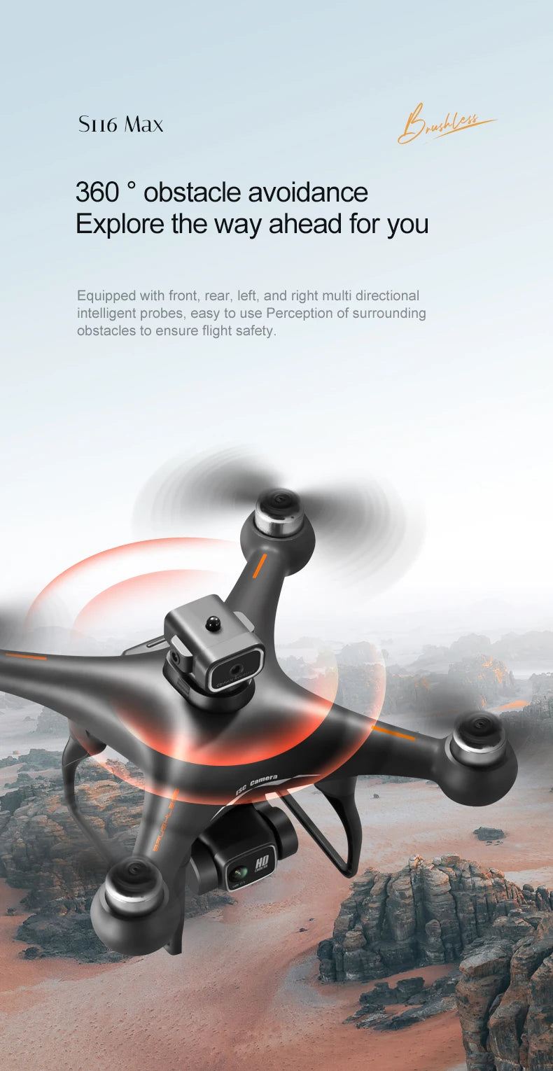 S116 MAX Professional 8K Dual-Camera Drone – Ultra-Smooth Flight, Obstacle Avoidance & Stunning Aerial Views