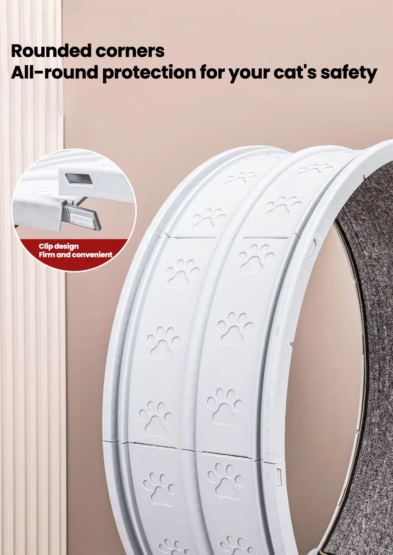 ✨ Cat Wheel Exerciser – Silent Running Treadmill for Indoor Cat Fitness, Play & Daily Enrichment (Blue/Gray)