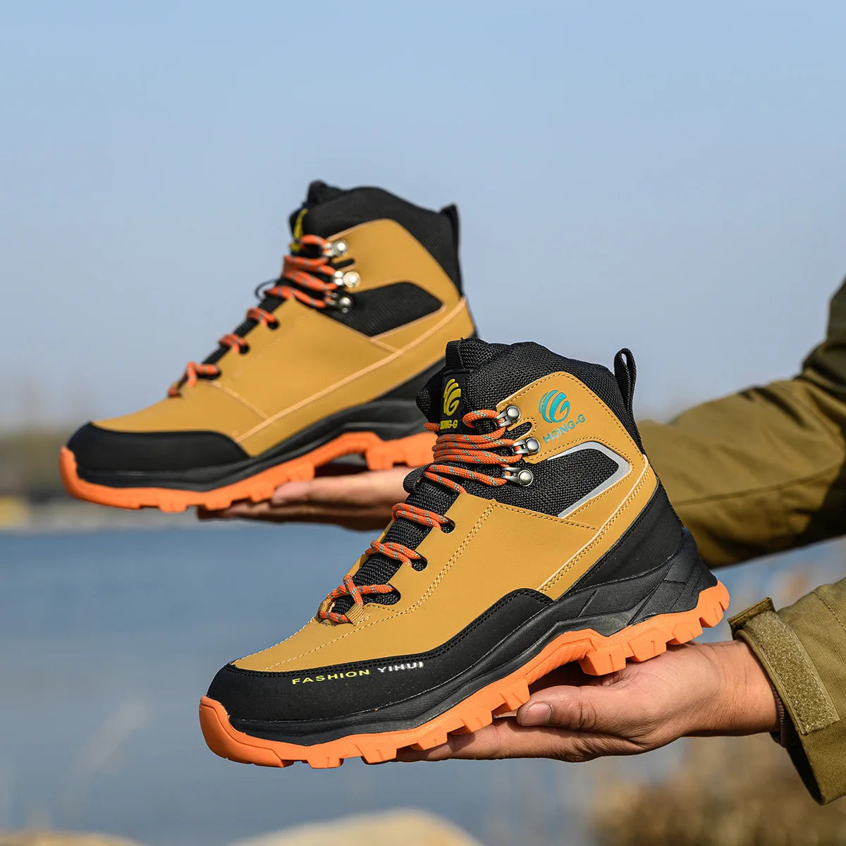 VEIGAR Men’s Protective Work Safety Shoes – Breathable Anti-Puncture Steel Toe Cap Work Boots