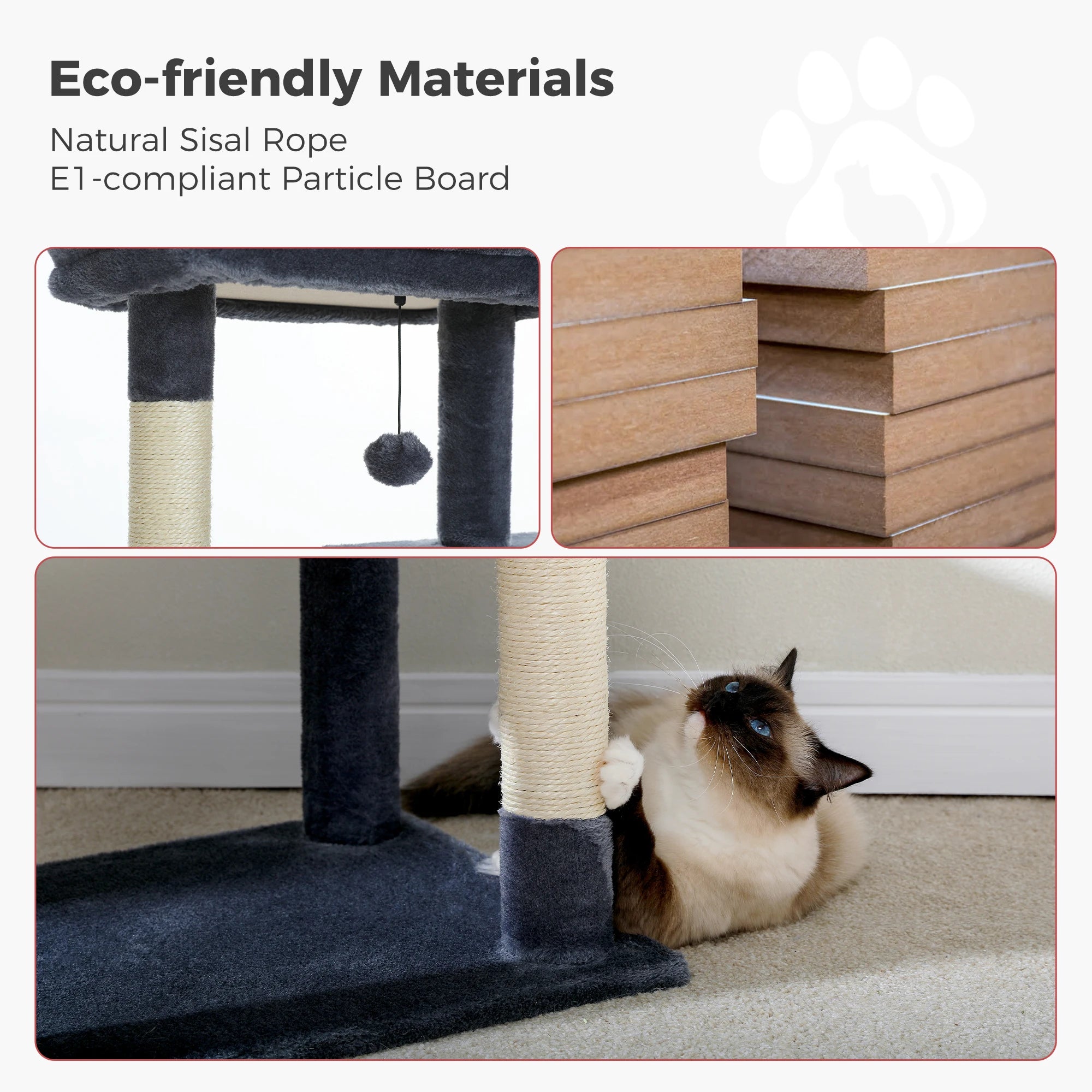 5-Level Cat Tree Tower for Indoor Cats – Large Cat Condo with Hammock & Scratching Posts