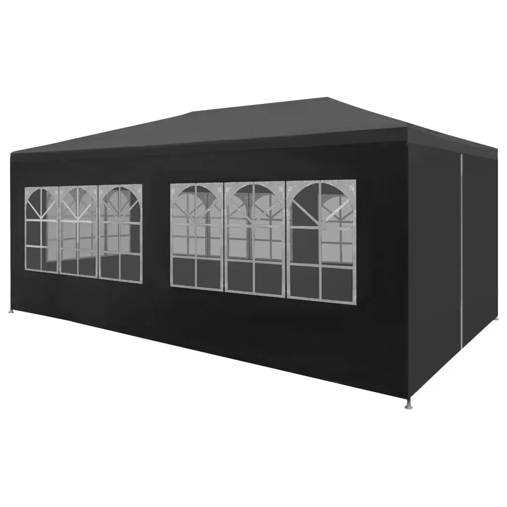 “Anthracite 9.8×19.7 FT Outdoor Party Tent – UV-Resistant Wedding Canopy with Sidewalls & Zippered Door”**