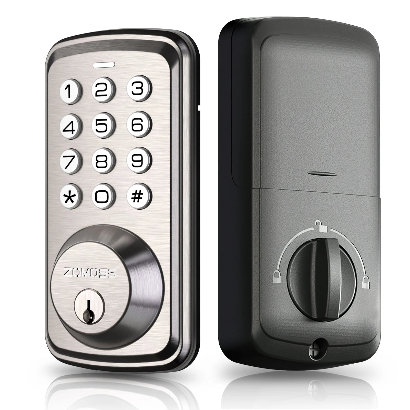 ZOMOSS Smart Keypad Door Lock,Digital Code Keyless Entry With Anti-Peeking Password, Auto Lock, And Easy Installation
