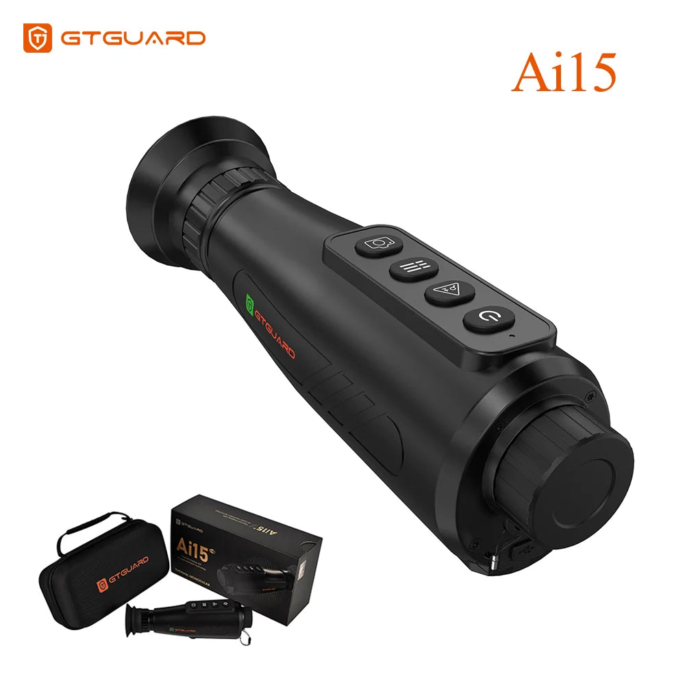 GTGUARD Ai15 Thermal Imaging Monocular – High-Resolution Infrared Camera with AMOLED Display, AI Super Resolution, 32GB Storage for Hunting, Boating, Camping & Night Use