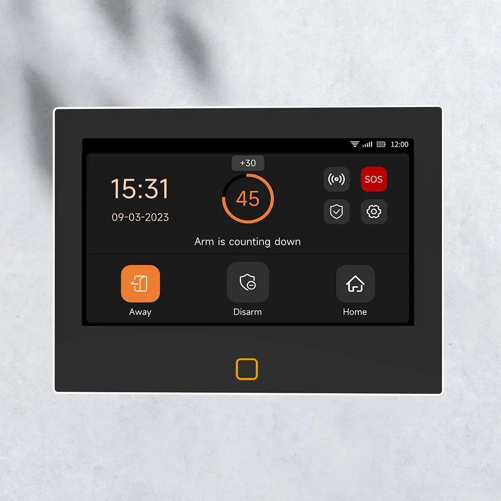 7 inch 4G & WiFi Home Alarm Host System Wireless GSM Big Screen Touch Panel Tuya Smart Security Protection Kit Remote Control