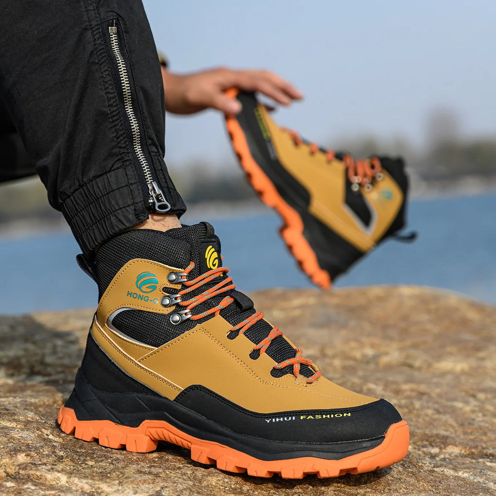 VEIGAR Men’s Protective Work Safety Shoes – Breathable Anti-Puncture Steel Toe Cap Work Boots