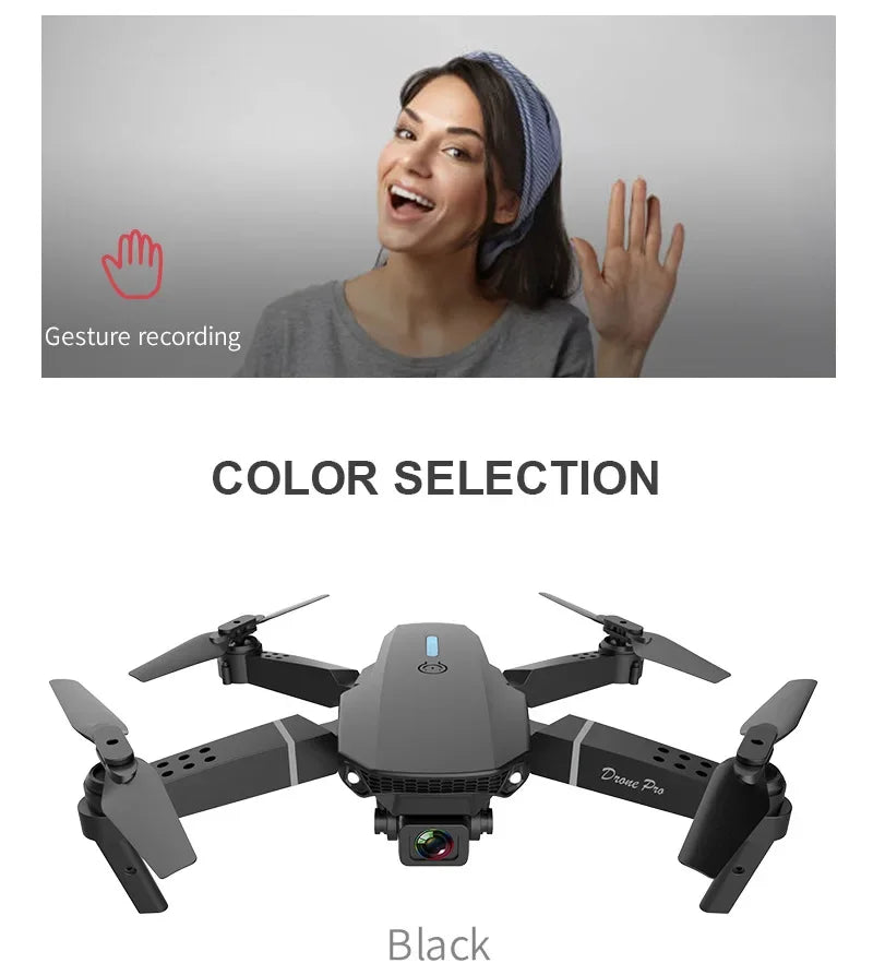 ✨ 2025 E88 Pro Foldable 4K FPV Drone – Wide-Angle HD Dual Camera, Altitude Hold & Beginner-Friendly Aerial Fun ✨