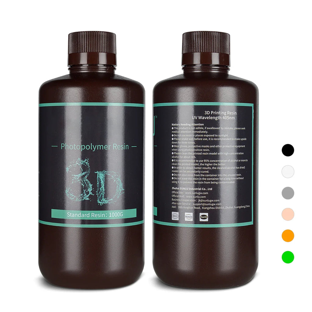 SUNLU 1kg Standard UV Resin for LCD 3D Printer – High-Precision Photopolymer Resin 405nm UV Curing, Easy to Use & Durable