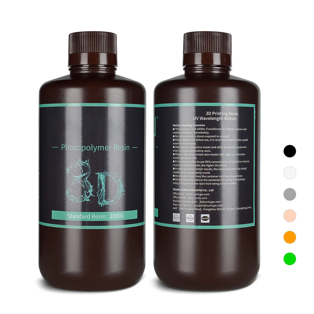SUNLU 1kg Standard UV Resin for LCD 3D Printer – High-Precision Photopolymer Resin 405nm UV Curing, Easy to Use & Durable