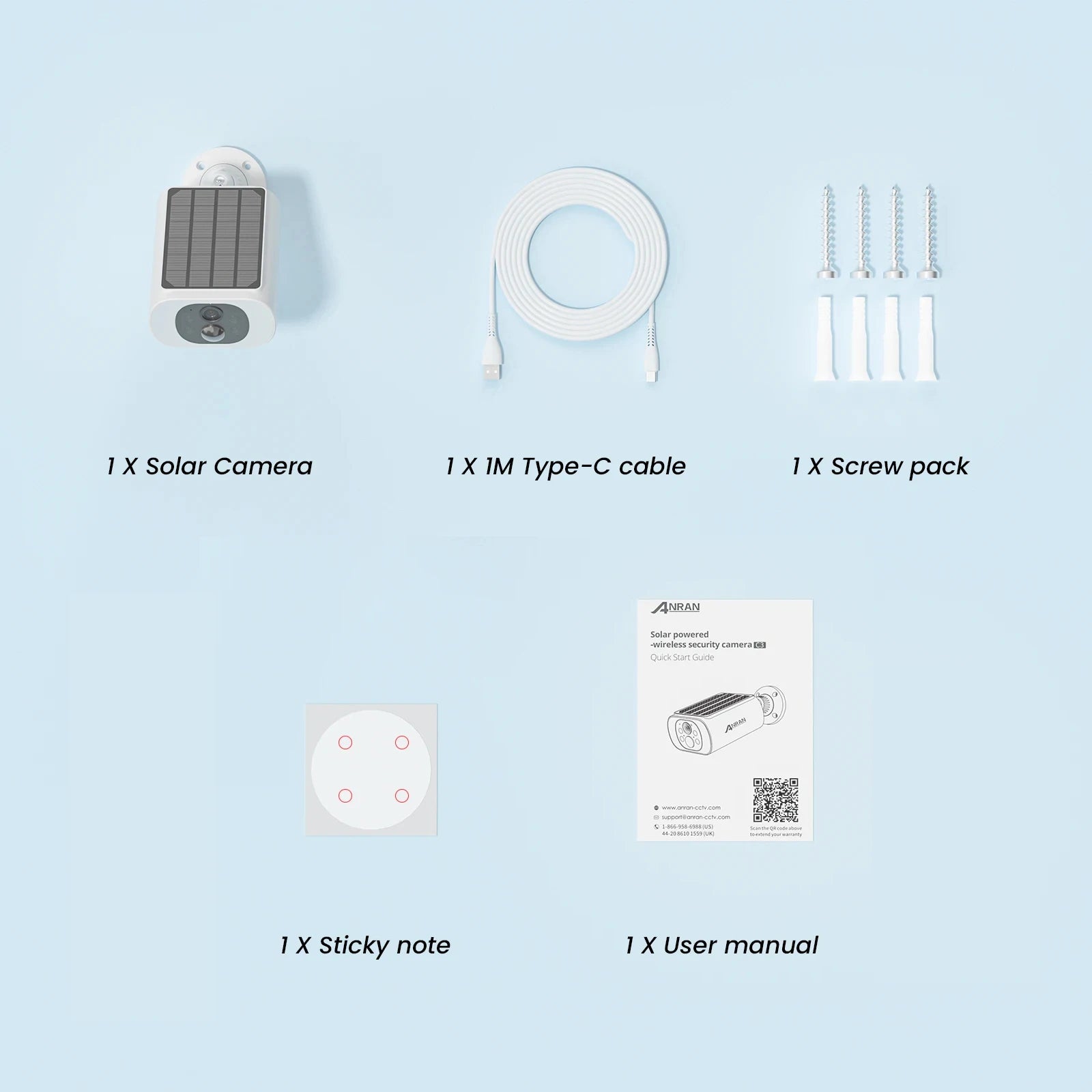 ✨ ANRAN C3 2K Solar-Powered Wireless Security Camera – 3MP Outdoor Smart Surveillance with Floodlight Color Night Vision & PIR Detection