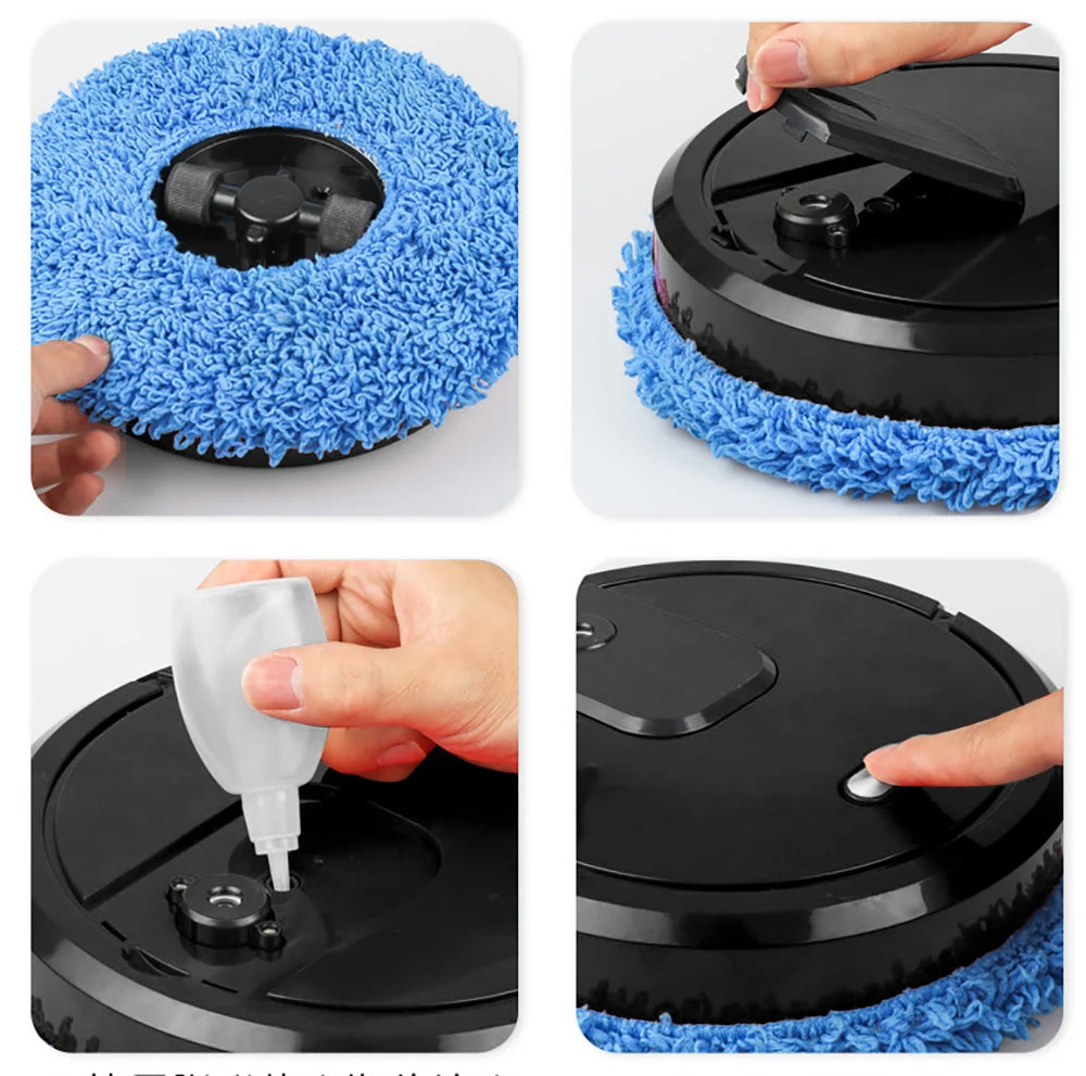 ✨ 3-in-1 Smart Robot Floor Cleaner – Mopping, Sweeping & Humidifying | USB Rechargeable Auto Dust Sweeper