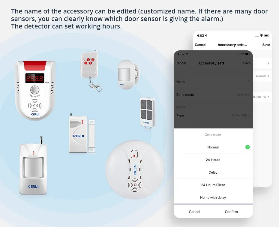 KERUI WiFi Smart Siren Alarm System – 120dB Tuya Home Security Kit with Door Sensor & Motion Sensor, App Control & Alexa/Google Compatible