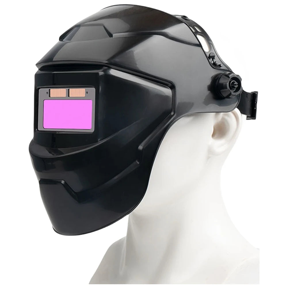 Auto-Darkening Welding Helmet Solar Powered True Color Welding Mask, High-Temperature Resistant Welding Facemask for ARC, MIG, TIG & Grinding
