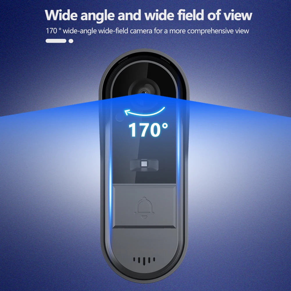 Tuya Smart WiFi Video Doorbell – 1080P HD Wireless Camera with Two-Way Audio, Motion Alerts & Long-Standby Battery