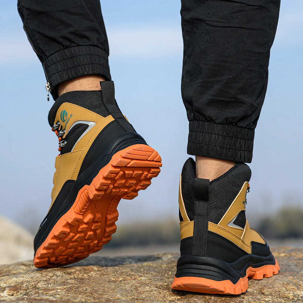 VEIGAR Men’s Protective Work Safety Shoes – Breathable Anti-Puncture Steel Toe Cap Work Boots