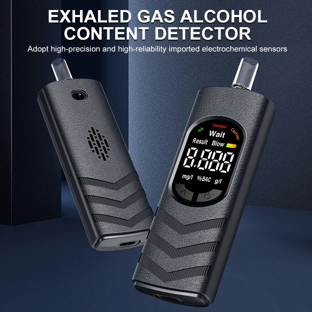 Digital Alcohol Tester – Professional Breathalyzer with LCD Display, Semiconductor Sensor, Accurate Drunk-Driving Detection for Home Use