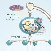 Yokibo Musical Baby Crib Mobile with Soothing Lights & 400 Melodies — Remote Control Infant Toy