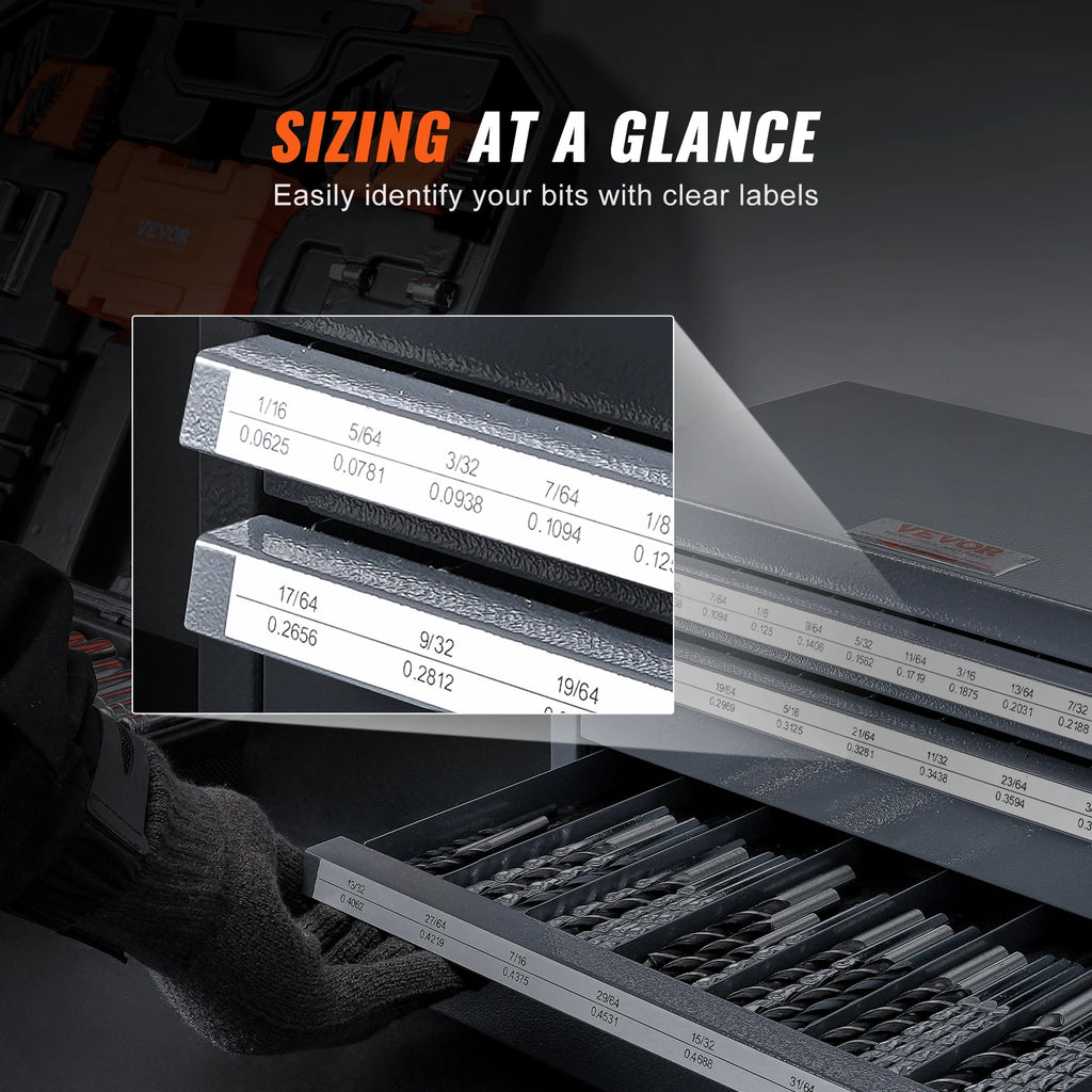 SucceBuy Steel Drill Bit Dispenser Organizer Cabinet, Heavy-Duty Metal Storage Cabinet with Drawers, Stackable Drill Bit Organizer for Machine Shop & Garage