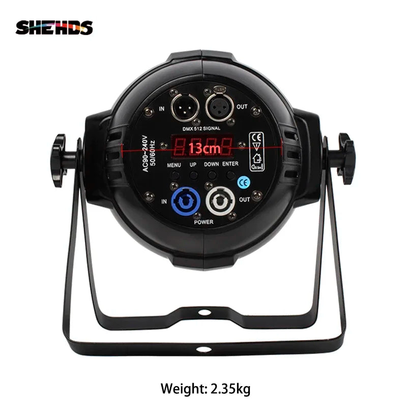 SHEHDS New Version LED 18x18W RGBWA UV 6in1 Par Light Big Aluminum Alloy High Power Even Color Mixing for DJ Bar Disco Wedding