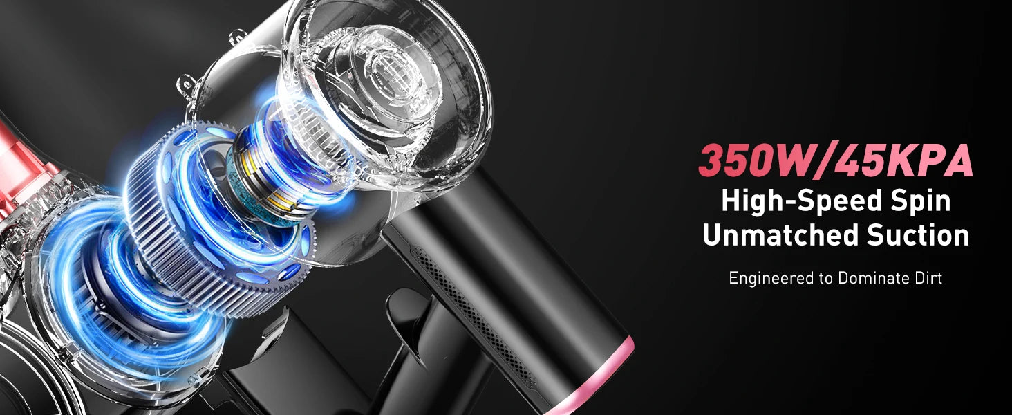 ✨ SuXiangVac 10-in-1 Cordless Vacuum Cleaner – 40Kpa, 500W, 45-Min Runtime, LED Display, Green Light Detection, HEPA Filtration – Perfect for Pets, Hard Floors & Carpets