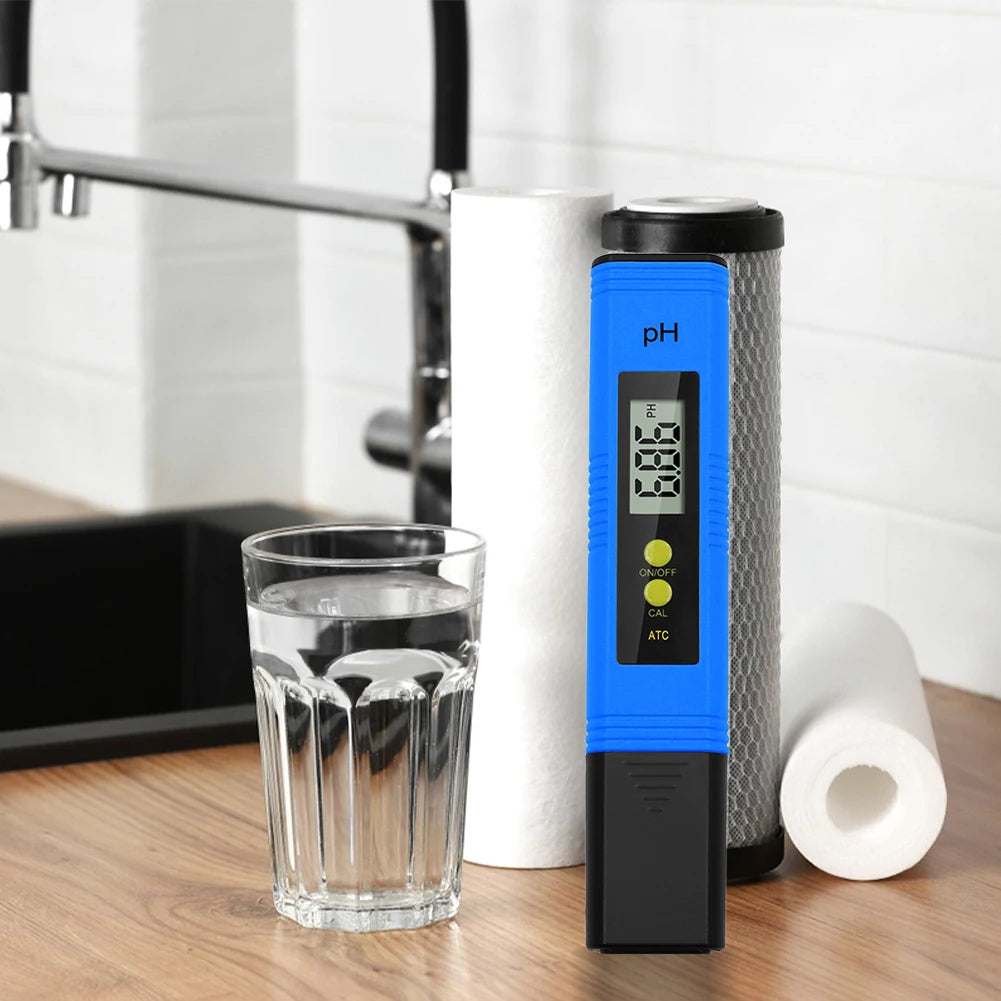 Digital pH Meter 0.01 High Accuracy Water Quality Tester Pen, 0–14 pH Measurement Range for Drinking Water, Aquarium, Swimming Pool & Hydroponics